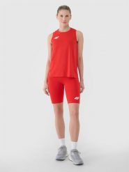 4F Legginsy kolarki treningowe damskie - czerwone M. Czerwone legginsy damskie 4F, m, bez wzorów, z dzianiny, na fitness i siłownię. Za 109.99 zł.
