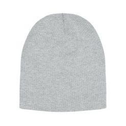 Jednokolorowa Czapka Zimowa Typu Beanie – Zimowa - Popielata. Szare czapki męskie His Story, na jesień, bez wzorów. Za 40.00 zł.
