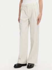 Calvin Klein Spodnie palazzo K20K208217 Beżowy Wide Leg. Brązowe spodnie materiałowe damskie Calvin Klein, bez wzorów, z materiału. Za 479.99 zł.