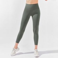 Legginsy myga Yula High-Waisted 7/8 - Olive Green - S. Zielone legginsy damskie MYGA, bez wzorów, z materiału. Za 199.99 zł.