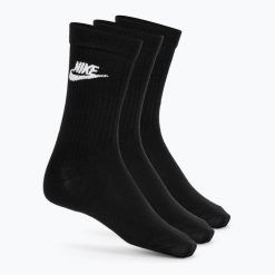 Skarpety Nike Sportswear Everyday Essential 3 pary. Czarne skarpetki damskie Nike, bez wzorów. Za 79.99 zł.