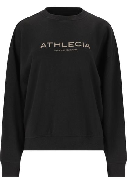 Bluza damska Athlecia Atkins. Brązowe bluzy damskie Athlecia, z aplikacjami, z bawełny, eleganckie, bez ramiączek, bez kaptura. Za 158.50 zł.