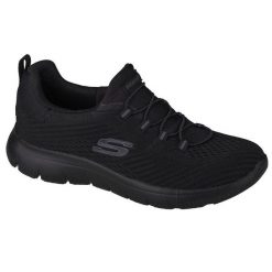 Buty sportowe Sneakersy damskie, Skechers Summits Fast Attraction. Czarne obuwie sportowe damskie Skechers, bez wzorów, bez zapięcia, trekkingowe. Za 259.99 zł.