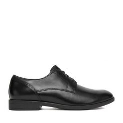 Półbuty Lasocki. Czarne buty wizytowe męskie Lasocki, bez wzorów, bez obcasa, bez zapięcia. Za 249.99 zł.