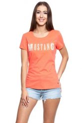 MUSTANG T SHIRT DAMSKI Alexia C Print 1009058 8139. Pomarańczowe t-shirty damskie Mustang, s, bez wzorów, bez kołnierzyka, bez ramiączek. W wyprzedaży za 39.99 zł.
