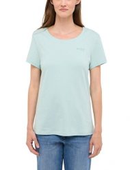 Damski T-Shirt Mustang Style Alma Blue Haze 1016511 5069. Niebieskie t-shirty damskie Mustang, m, bez wzorów, bez kołnierzyka, bez ramiączek. Za 79.99 zł.