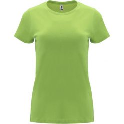 Damska Koszulka Z Krótkim Rękawem Capri. Zielone bluzki damskie ROLY, s, bez wzorów, sportowe, bez kołnierzyka, bez ramiączek. Za 31.99 zł.