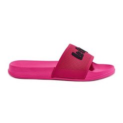 Klapki Damskie Lee Cooper LCW-25-07-3521L Fuksja różowe. Czerwone klapki damskie na lato, bez wzorów, z gumy, casualowe, bez obcasa, bez zapięcia. Za 131.88 zł.