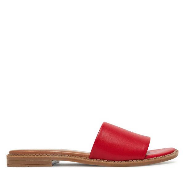 Klapki Lasocki. Czerwone klapki damskie Lasocki, bez wzorów, bez obcasa, bez zapięcia. Za 119.99 zł.