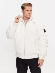 Calvin Klein Jeans Kurtka bomber J30J324123 Écru Oversize. Kurtki męskie Calvin Klein Jeans, m, bez wzorów, z jeansu, bez kaptura. Za 1,029.00 zł.