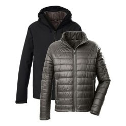 Kombinezon parka i puchówka Killtec KOW 95. Czarne parki męskie KILLTEC, m, bez wzorów, z materiału, bez kołnierzyka, z kapturem. Za 699.25 zł.