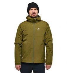 HAGLOFS Kurtka męska Kaise GTX Jacket Men olive green-M. Zielone kurtki męskie Haglöfs, l, bez wzorów, z gore-texu, bez kaptura. Za 1,100.15 zł.