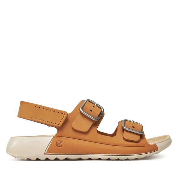 Sandały ECCO. Brązowe sandały damskie ecco, bez wzorów, bez obcasa, na płaskiej podeszwie, bez zapięcia. Za 459.99 zł.