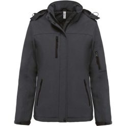 Parka dla kobiet Kariban Softshell doublée capuche. Czarne parki damskie KARIBAN, na zimę, bez wzorów, z softshellu, bez kaptura. Za 421.00 zł.