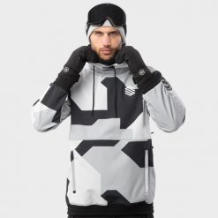 Kurtka snowboardowa męska W1 Tibet. Szare kurtki męskie SIROKO, m, bez wzorów, z softshellu, bez kaptura, narciarskie. W wyprzedaży za 297.00 zł.