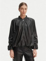 Rinascimento Kurtka z imitacji skóry CFC0127530003 Czarny Relaxed Fit. Czarne kurtki damskie Rinascimento, xs, bez wzorów, ze skóry, bez kaptura. Za 799.99 zł.