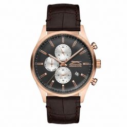 Zegarek Slazenger SLAZENGER SL96188203 zegarek męski różowy 43 mm. Czerwone zegarki męskie Slazenger, bez wzorów. Za 186.71 zł.