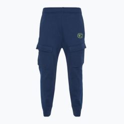 Spodnie męskie Nike Air Fleece Cargo. Niebieskie spodnie materiałowe męskie Nike, m, bez wzorów, z dresówki. Za 269.99 zł.