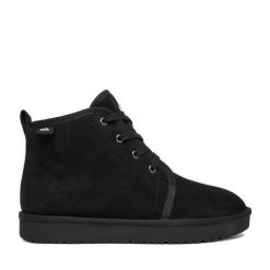 Trzewiki Quiksilver. Czarne botki męskie Quiksilver, bez wzorów, bez obcasa, bez zapięcia. Za 249.99 zł.