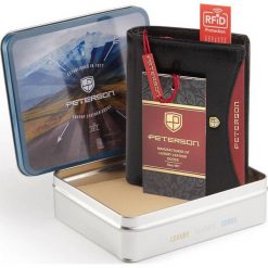 Peterson Pionowy portfel męski ze skóry naturalnej RFID - Peterson NoSize. Portfele męskie Peterson, bez wzorów, ze skóry. Za 185.42 zł.