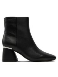DKNY Botki K4489649 Czarny. Czarne botki damskie DKNY, bez wzorów, ze skóry, bez obcasa, na słupku, bez zapięcia. Za 919.99 zł.