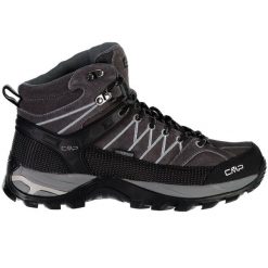 Buty trekkingowe męskie CMP Rigel Mid WP. Szare buty sportowe męskie CMP, bez wzorów, bez zapięcia. Za 399.99 zł.