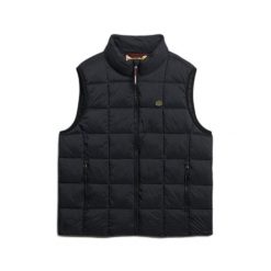 Kurtka puchowa bez rękawów Superdry Fuji Lite. Czarne kurtki męskie Superdry, m, bez wzorów, z materiału, casualowe, bez kaptura. Za 342.00 zł.