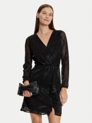 Morgan Sukienka koktajlowa 242-RNOYA.F Czarny Slim Fit. Czarne sukienki damskie Morgan, bez wzorów, z syntetyku, wizytowe, bez kołnierzyka, bez ramiączek. Za 239.99 zł.