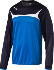 Puma Bluza męska Puma Esito 3 Trainig Sweat niebiesko-czarna 653967 02 L. Czarne bluzy męskie Puma, l, bez wzorów, bez ramiączek, bez kaptura. Za 85.31 zł.