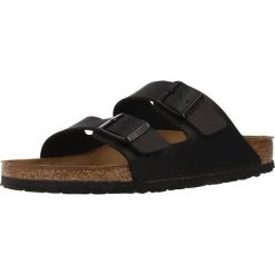 Klapki turystyczne uniseks Birkenstock Arizona 791. Czarne klapki męskie Birkenstock, bez wzorów, z materiału, bez zapięcia. Za 437.00 zł.