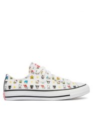 Converse Trampki Chuck Taylor All Star A17700C Biały. Białe trampki i tenisówki damskie Converse, bez wzorów, z materiału, bez zapięcia. Za 379.99 zł.