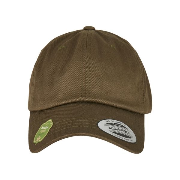 Czapka Flexfit low profile organic cotton. Zielone czapki damskie FLEXFIT, bez wzorów, z bawełny. Za 77.25 zł.