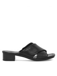 Rieker Klapki 62690-00 Czarny. Czarne klapki damskie Rieker, bez wzorów, ze skóry, bez obcasa, bez zapięcia. Za 279.99 zł.