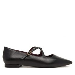 Baleriny Tamaris. Czarne balerinki damskie Tamaris, bez wzorów, bez obcasa, bez zapięcia. Za 324.99 zł.