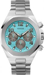 Zegarek Guess Zegarek męski Guess GW0489G3 srebrny. Szare zegarki męskie Guess, z aplikacjami, srebrne. Za 844.00 zł.