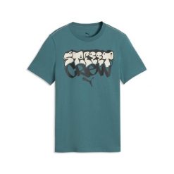 Młodzieżowa koszulka MID 90s z grafiką PUMA. Szara bluzki damskie Puma, m, bez wzorów, młodzieżowe, bez kołnierzyka, bez ramiączek. Za 89.00 zł.