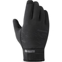 Damskie ocieplane rękawiczki rowerowe WINDSTOPPER. Czarne rękawiczki damskie Shimano, bez wzorów, z gore-texu. Za 294.80 zł.