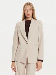 Maryley Marynarka 24IB187/M05 Écru Regular Fit. Marynarki i żakiety damskie Maryley, bez wzorów, z syntetyku, bez kołnierzyka, bez ramiączek. Za 239.99 zł.