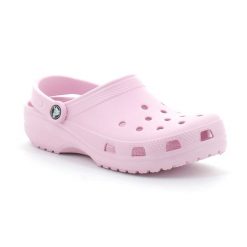Klapki Crocs Classic ballerina. Czerwone klapki damskie Crocs, bez wzorów, sportowe, bez obcasa, bez zapięcia. Za 169.99 zł.