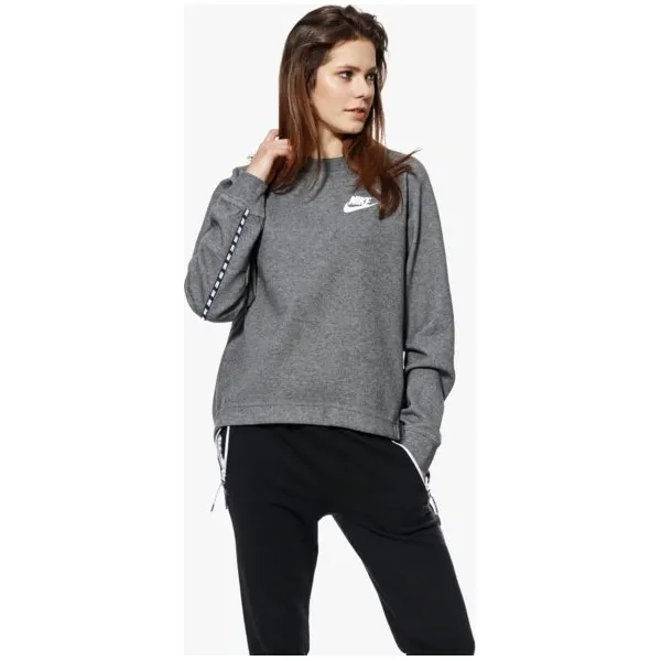 Nike Bluza W Nsw Av15 Crw , srebrny, rozmiar L. Szare bluzy damskie Nike, l, bez wzorów, z bawełny, bez ramiączek, bez kaptura. W wyprzedaży za 179.99 zł.