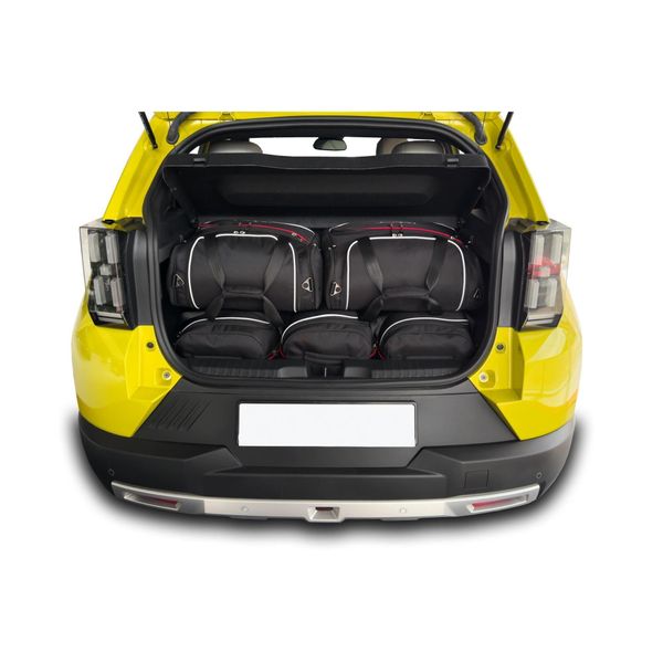 Torby Do Bagażnika Fiat Grande Panda Mhev 2025+ 5Szt Kjust. Czarne torby podróżne damskie KJUST, bez wzorów. Za 1,581.00 zł.