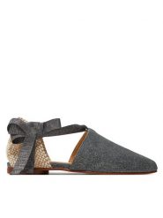 Castañer Sandały New Gala/032 023407 Szary. Szare sandały damskie Castañer, bez wzorów, z materiału, bez obcasa, na płaskiej podeszwie, bez zapięcia. Za 429.99 zł.