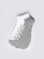 Stopki unisex bawełniane trójpak Grysoni 100. Białe skarpetki damskie BIG STAR, bez wzorów, z bawełny. Za 39.99 zł.