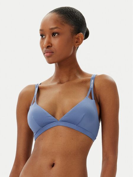 Calvin Klein Swimwear Góra od bikini KW0KW02793 Niebieski. Niebieskie bikini Calvin Klein Swimwear, bez wzorów, z syntetyku. Za 159.99 zł.