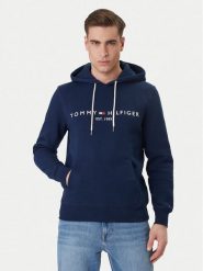 Tommy Hilfiger Bluza Logo MW0MW11599 Granatowy Regular Fit. Niebieskie bluzy męskie Tommy Hilfiger, m, bez wzorów, z syntetyku, bez ramiączek, bez kaptura. Za 489.99 zł.