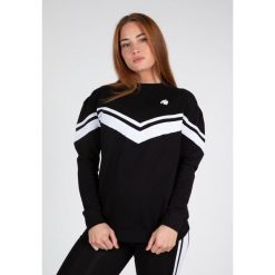 Hailey Duża bluza - Czarny. Czarne bluzy damskie GORILLA WEAR, bez wzorów, sportowe, bez ramiączek, bez kaptura. Za 305.00 zł.