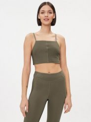 Reebok Top Yoga Performance IM4045 Zielony Fitted Fit. Zielone topy damskie Reebok, s, bez wzorów, z syntetyku, bez kołnierzyka, bez ramiączek. Za 109.99 zł.