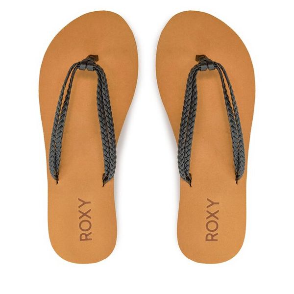 Japonki Roxy. Czarne obuwie sportowe damskie Roxy, bez wzorów, bez zapięcia. Za 99.99 zł.