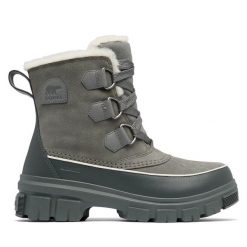 Śniegowce Sorel. Szare śniegowce damskie Sorel, bez zapięcia. Za 549.99 zł.