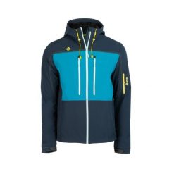 Kurtka termiczna KONKA Soft Shell z membraną AWPS: wodoodporna i wiatroszczelna. Niebieskie kurtki męskie IZAS, l, bez wzorów, z softshellu, sportowe, bez kaptura. Za 486.91 zł.